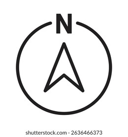 Navigator arrow icon Thin line illustration