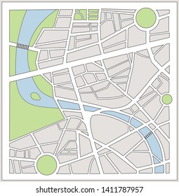 Navigator blank map vector drawing