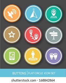Navigator buttons,Colorful version,vector