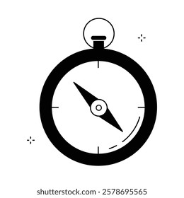 Navigator Compass Direction Vector Icon Design