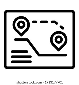 Navigator guide icon. Outline navigator guide vector icon for web design isolated on white background