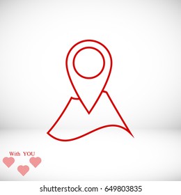 Navigator guide icon, vector best flat icon, EPS