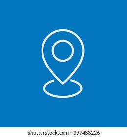 Navigator guide itinerary line icon.