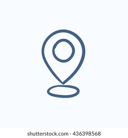 Navigator guide itinerary vector sketch icon isolated on background. Hand drawn Navigator guide itinerary icon. Navigator guide itinerary sketch icon for infographic, website or app.