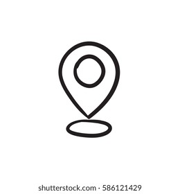 Navigator guide itinerary vector sketch icon isolated on background. Hand drawn Navigator guide itinerary icon. Navigator guide itinerary sketch icon for infographic, website or app.