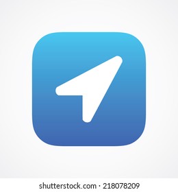 Navigator icon button, vector illustration. Simple flat metro design style. esp10