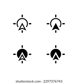 Navigator icon Compass technology, geolocation pointing north east icons button,vector, sign, symbol, logo, illustration, editable stroke, flat design style isolaated on white linear pictogram