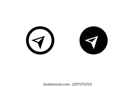 Navigator icon Compass technology, geolocation pointing north east icons button,vector, sign, symbol, logo, illustration, editable stroke, flat design style isolaated on white linear pictogram