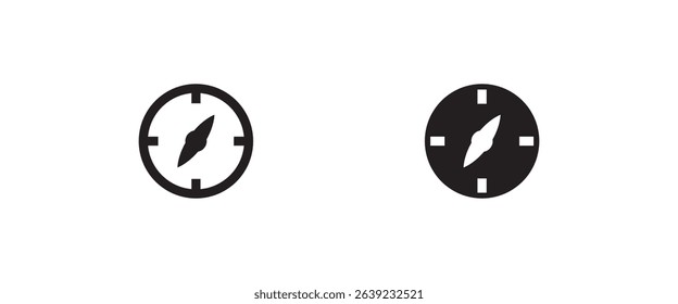 Navigator icon Compass technology, geolocation pointing north east icons button,vector, sign, symbol, logo, illustration, editable stroke, flat design style isolaated on white linear pictogram