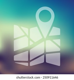 navigator icon on blurred background