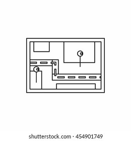 Navigator icon in outline style isolated vector illustration