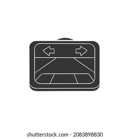 Navigator Icon Silhouette Illustration. Map Application Vector Graphic Pictogram Symbol Clip Art. Doodle Sketch Black Sign.