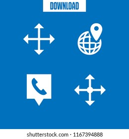 navigator icon. This set with telephone location, location and navigation vector icons for mobile and web