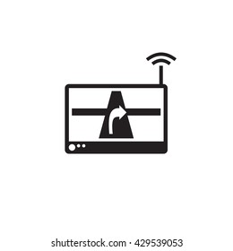 Navigator icon. Vector illustration of isolated background