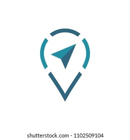 navigator icon vector logo template 