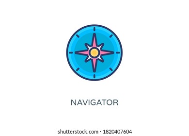 navigator icon in vector. Logotype