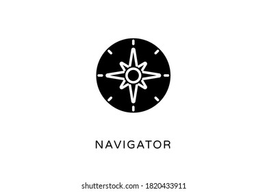 navigator icon in vector. Logotype