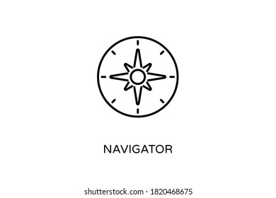 navigator icon in vector. Logotype