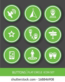 Navigator icons,Green version,vector
