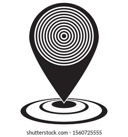 Navigator label .Vector drawing on isolated white background.
