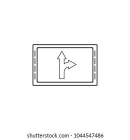 navigator on a tablet icon. Element of navigator signs for mobile concept and web apps. Thin line  icon for website design and development, app development. Premium icon on white background
