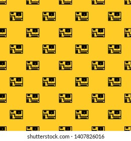 Navigator pattern seamless vector repeat geometric yellow for any design