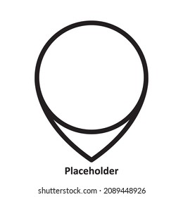 navigator or placeholder. simple icon design, best used for banner, flayer, or web application. Editable stroke with EPS 10 file format