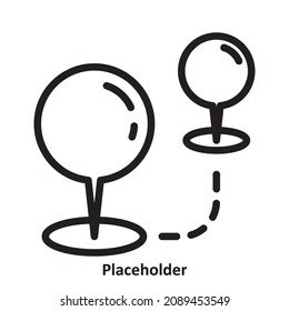 navigator or placeholder. simple icon design, best used for banner, flayer, or web application. Editable stroke with EPS 10 file format