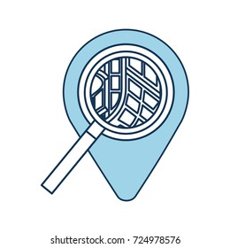 navigator pointer map magnifier location concept
