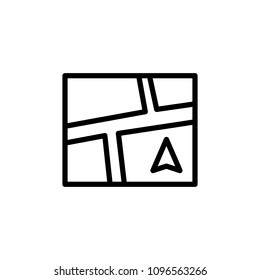 navigator screen icon. Element of navigation for mobile concept and web apps. Thin line navigator screen icon can be used for web and mobile on white background
