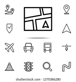 navigator screen icon. Navigation icons universal set for web and mobile on white background