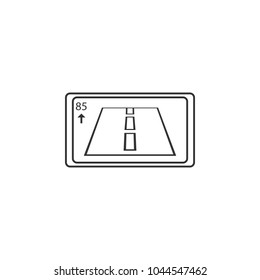 navigator with speed indicator icon. Element of navigator signs for mobile concept and web apps. Thin line  icon for website design and development, app development. Premium icon on white background