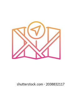 Navigator vector gradient icon style illustration. Eps 10 file