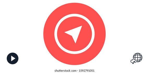 Navigator vector icon. 