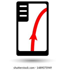 Navigator vector icon isolated on a white background.