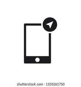 navigator vector icon, mobile direction vector icon 