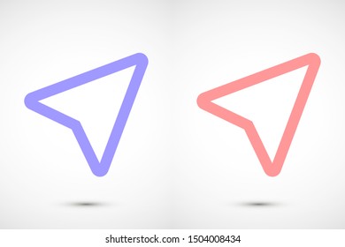 Navigator vector icon. Navigator for ustroystvami icon. Navigator for roads icon. Navigator for trips icon. 10 eps