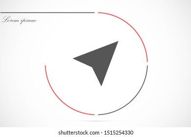 Navigator vector icon. Navigator for ustroystvami icon. Navigator for roads icon. Navigator for trips icon. 10 eps