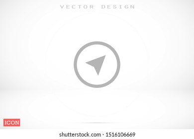 Navigator vector icon. Navigator for ustroystvami icon. Navigator for roads icon. Navigator for trips icon. 10 eps