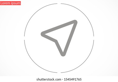 Navigator vector icon. Navigator for ustroystvami icon. Navigator for roads icon. Navigator for trips icon. 10 eps