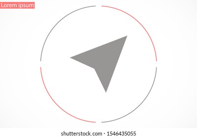 Navigator vector icon. Navigator for ustroystvami icon. Navigator for roads icon. Navigator for trips icon. 10 eps