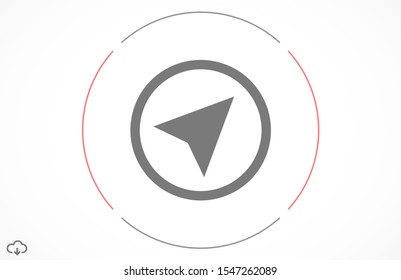 Navigator vector icon. Navigator for ustroystvami icon. Navigator for roads icon. Navigator for trips icon. 10 eps