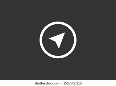 Navigator vector icon. Navigator for ustroystvami icon. Navigator for roads icon. Navigator for trips icon. 10 eps