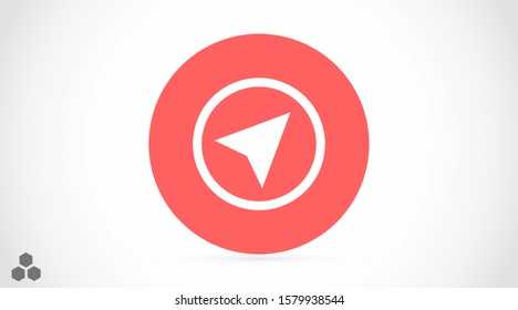 Navigator vector icon. Navigator for ustroystvami icon. Navigator for roads icon. Navigator for trips icon. 10 eps