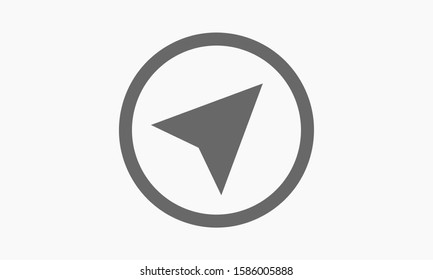 Navigator vector icon. Navigator for ustroystvami icon. Navigator for roads icon. Navigator  for trips icon. 10 eps  