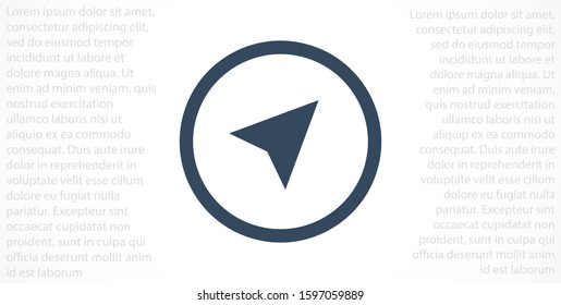Navigator vector icon. Navigator for ustroystvami icon. Navigator for roads icon. Navigator for trips icon. 10 eps