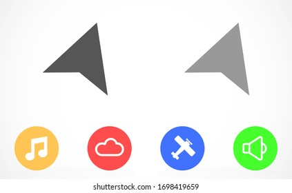 Navigator vector icon. Navigator for ustroystvami icon. Navigator for roads icon.