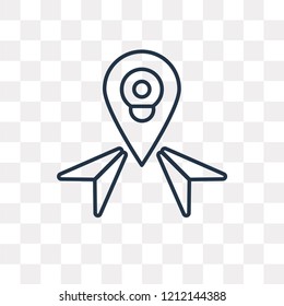 Navigator vector outline icon isolated on transparent background, high quality linear Navigator transparency concept can be used web and mobile
