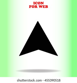 Navigator web icon. Black illustration on white background