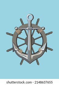 Navigator's helm and sea anchor from a ship.